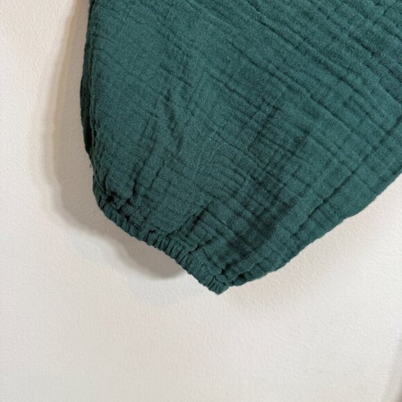 BeachLunchLounge Gauzy Smocked Cut Out Tiered Midi Dress Women's XL Green Flowy - Picture 10 of 16